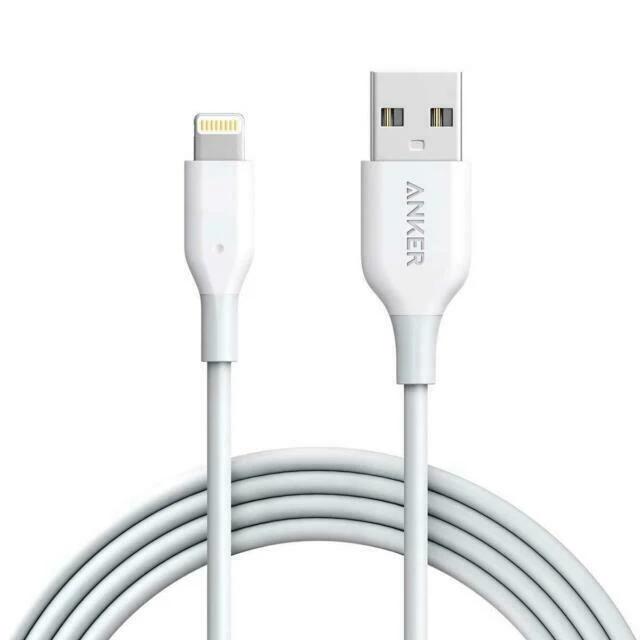 Anker Powerline II with lightning Connector 6ft - White - كابل